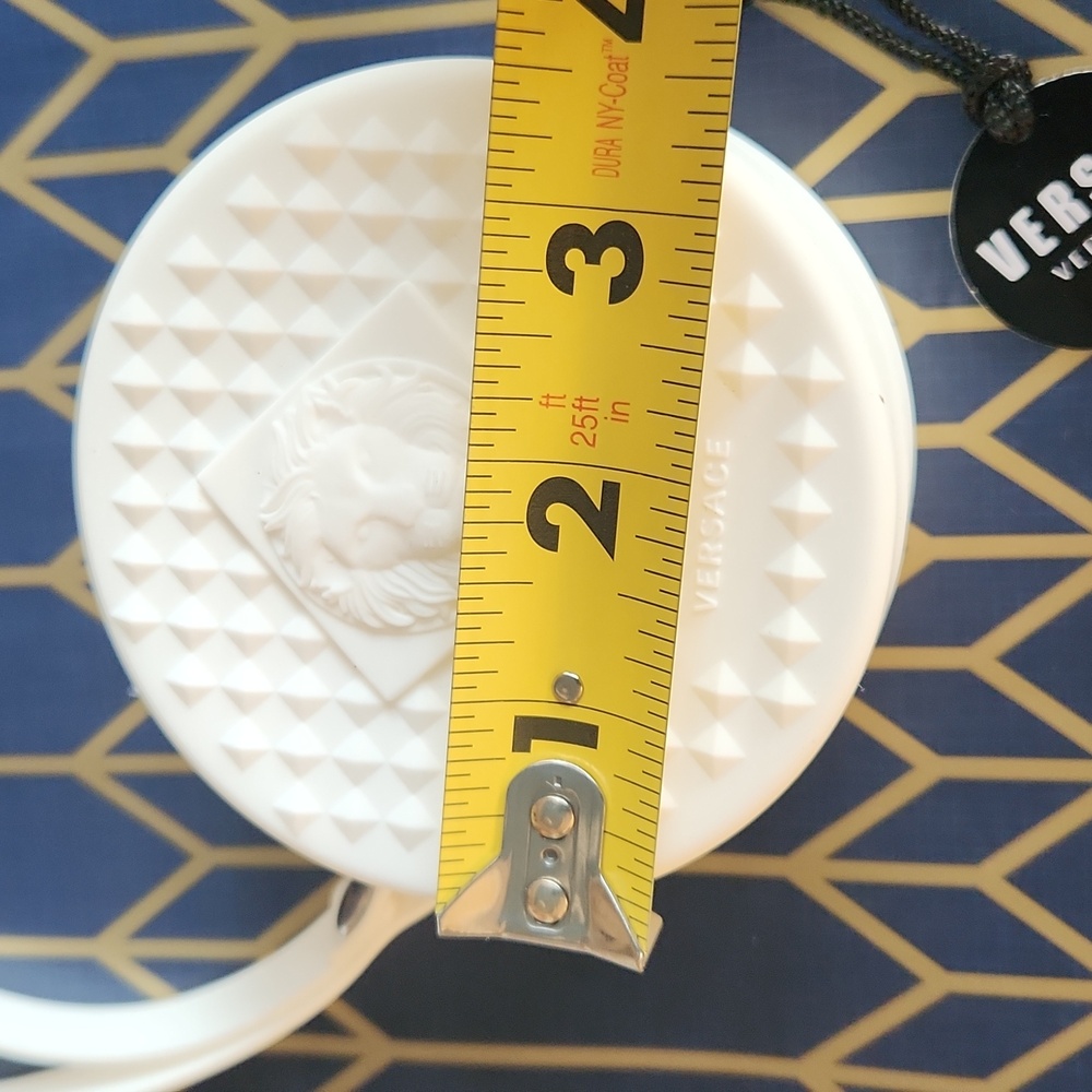 Versus Versace Textured White Round Wristlet Case Only - Picture 7 of 14